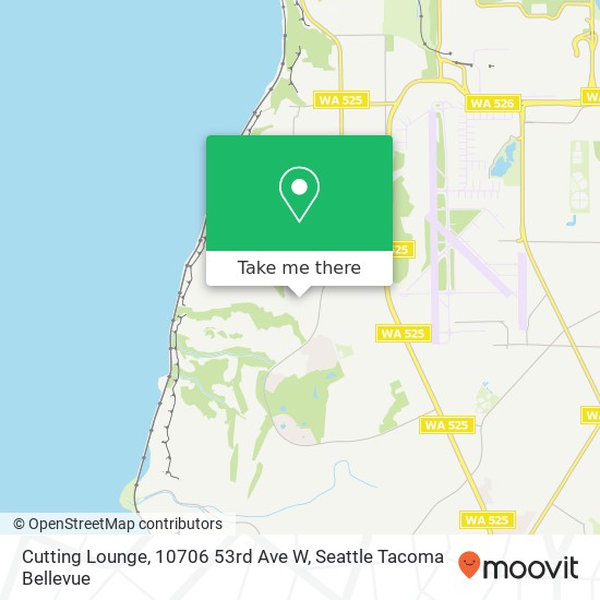 Mapa de Cutting Lounge, 10706 53rd Ave W
