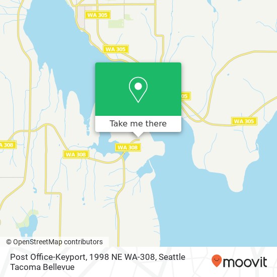 Mapa de Post Office-Keyport, 1998 NE WA-308