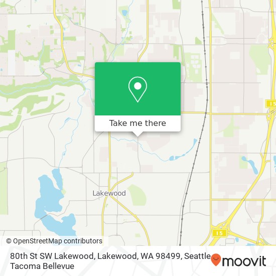80th St SW Lakewood, Lakewood, WA 98499 map