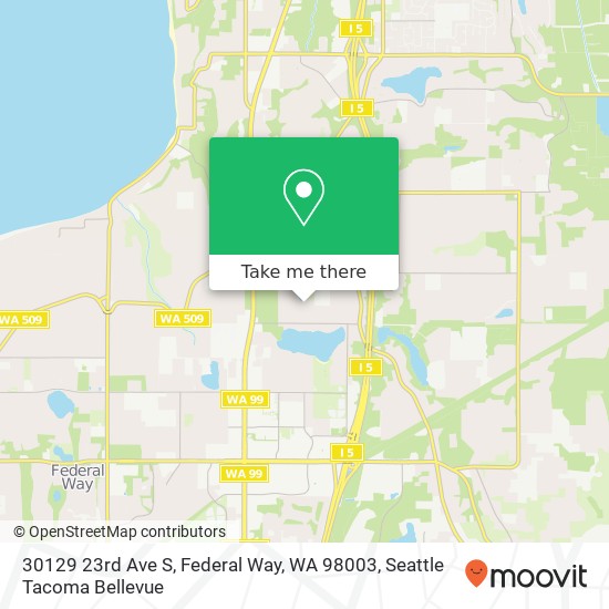 Mapa de 30129 23rd Ave S, Federal Way, WA 98003