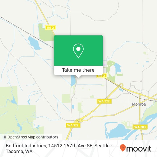 Mapa de Bedford Industries, 14512 167th Ave SE