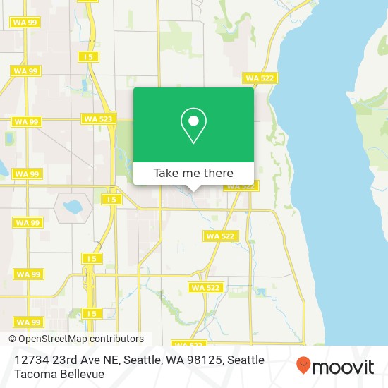 Mapa de 12734 23rd Ave NE, Seattle, WA 98125