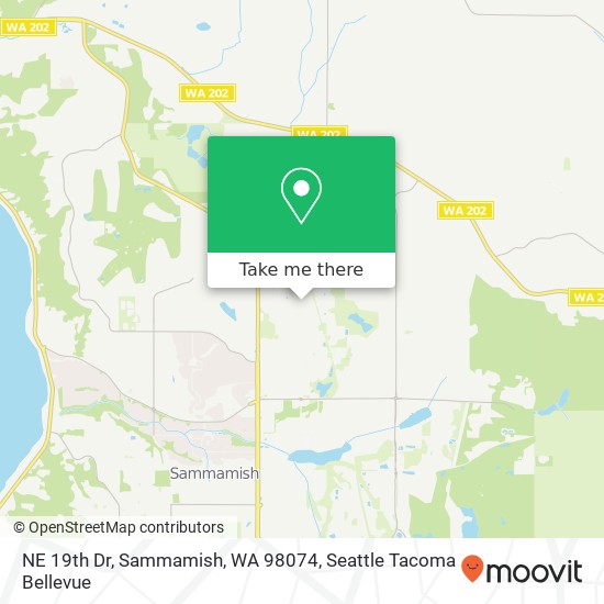 Mapa de NE 19th Dr, Sammamish, WA 98074