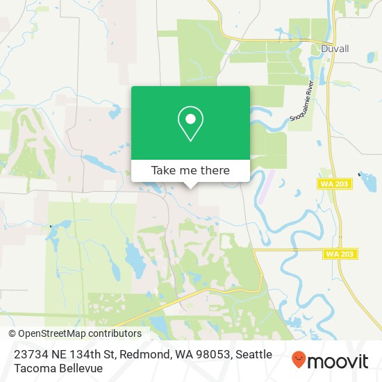 Mapa de 23734 NE 134th St, Redmond, WA 98053