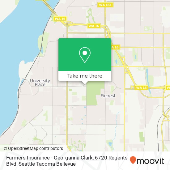 Mapa de Farmers Insurance - Georganna Clark, 6720 Regents Blvd