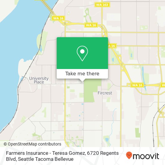Mapa de Farmers Insurance - Teresa Gomez, 6720 Regents Blvd