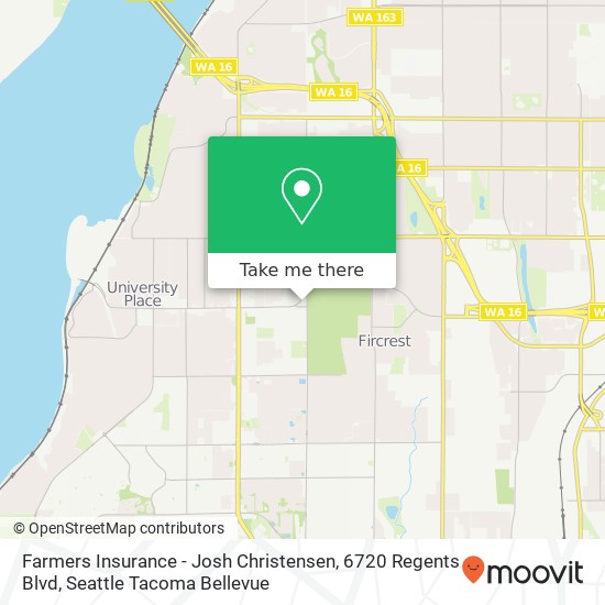 Mapa de Farmers Insurance - Josh Christensen, 6720 Regents Blvd