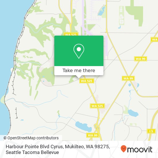 Mapa de Harbour Pointe Blvd Cyrus, Mukilteo, WA 98275