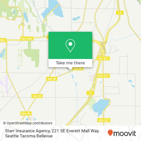 Mapa de Starr Insurance Agency, 221 SE Everett Mall Way