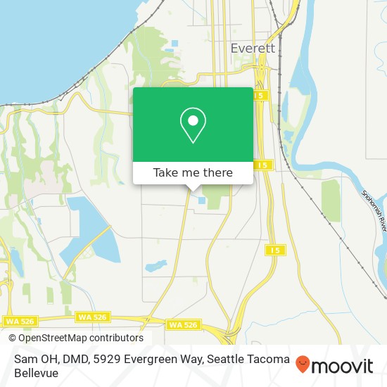 Mapa de Sam OH, DMD, 5929 Evergreen Way