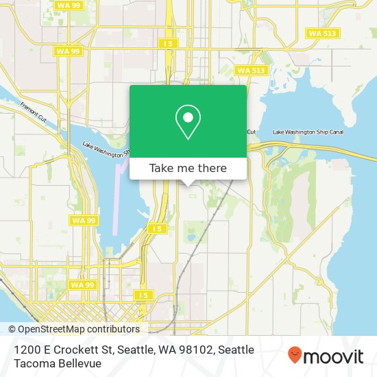 Mapa de 1200 E Crockett St, Seattle, WA 98102