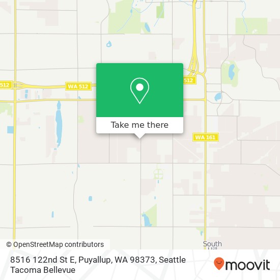 Mapa de 8516 122nd St E, Puyallup, WA 98373