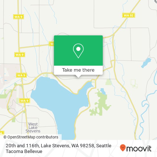 20th and 116th, Lake Stevens, WA 98258 map