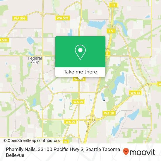 Mapa de Phamily Nails, 33100 Pacific Hwy S