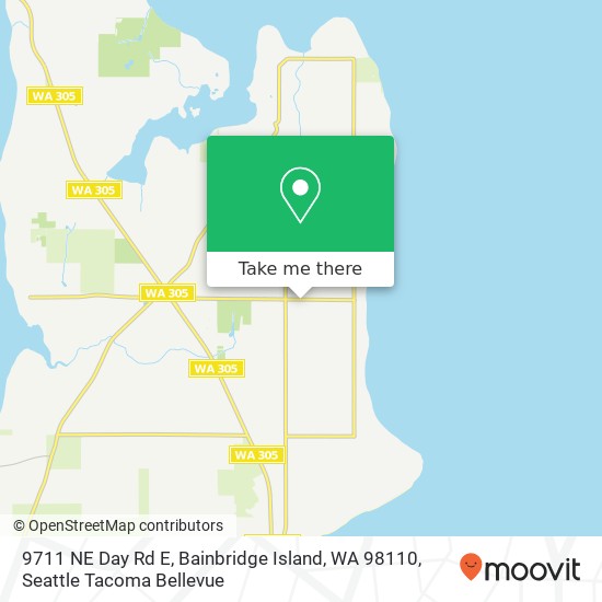 Mapa de 9711 NE Day Rd E, Bainbridge Island, WA 98110