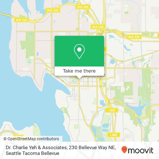 Dr. Charlie Yeh & Associates, 230 Bellevue Way NE map