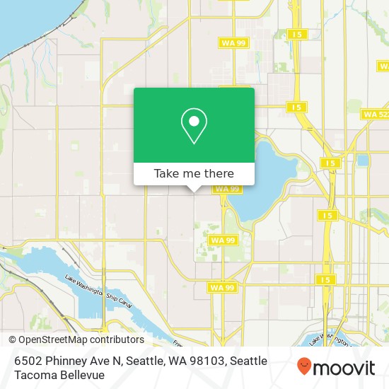 Mapa de 6502 Phinney Ave N, Seattle, WA 98103