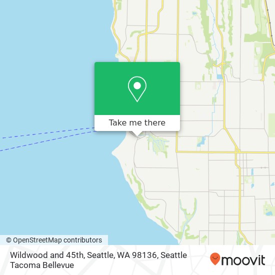 Mapa de Wildwood and 45th, Seattle, WA 98136