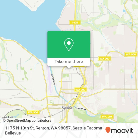 Mapa de 1175 N 10th St, Renton, WA 98057