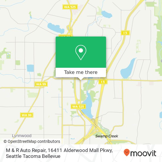 Mapa de M & R Auto Repair, 16411 Alderwood Mall Pkwy