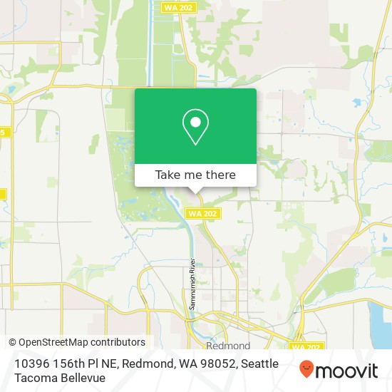 Mapa de 10396 156th Pl NE, Redmond, WA 98052