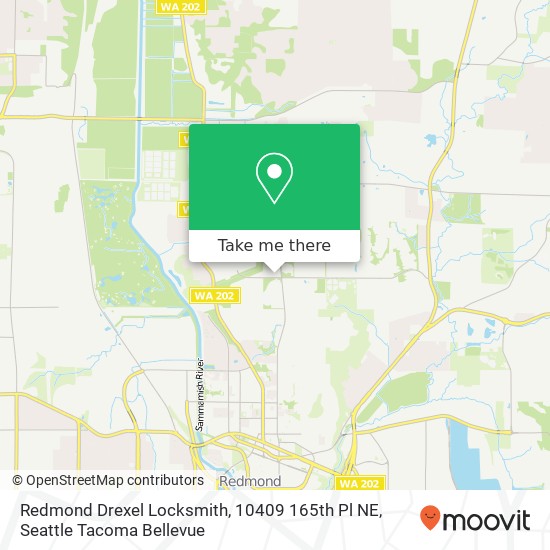 Mapa de Redmond Drexel Locksmith, 10409 165th Pl NE