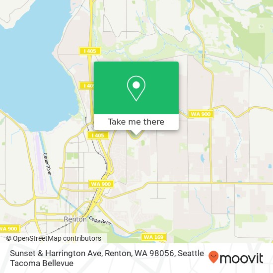 Sunset & Harrington Ave, Renton, WA 98056 map