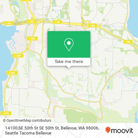 Mapa de 14100,SE 50th St SE 50th St, Bellevue, WA 98006