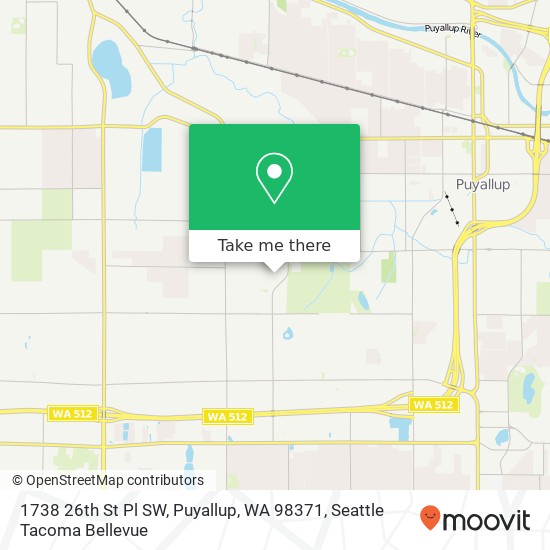 Mapa de 1738 26th St Pl SW, Puyallup, WA 98371