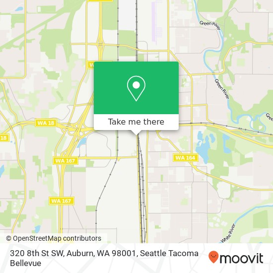 Mapa de 320 8th St SW, Auburn, WA 98001