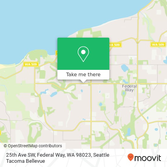 25th Ave SW, Federal Way, WA 98023 map