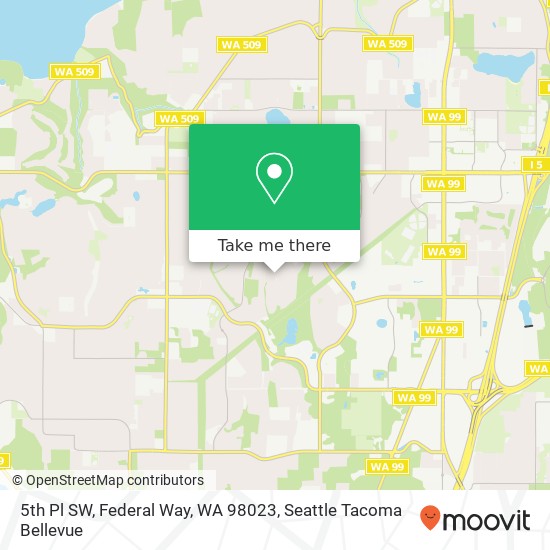 Mapa de 5th Pl SW, Federal Way, WA 98023