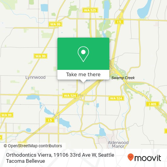 Mapa de Orthodontics Vierra, 19106 33rd Ave W