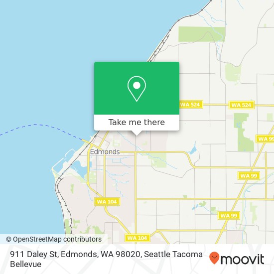 Mapa de 911 Daley St, Edmonds, WA 98020