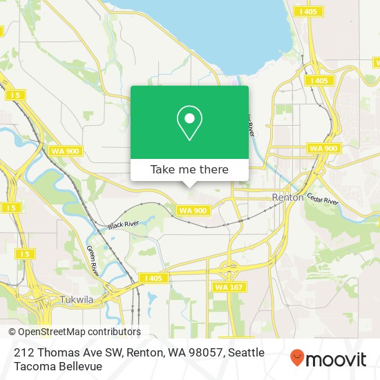 Mapa de 212 Thomas Ave SW, Renton, WA 98057