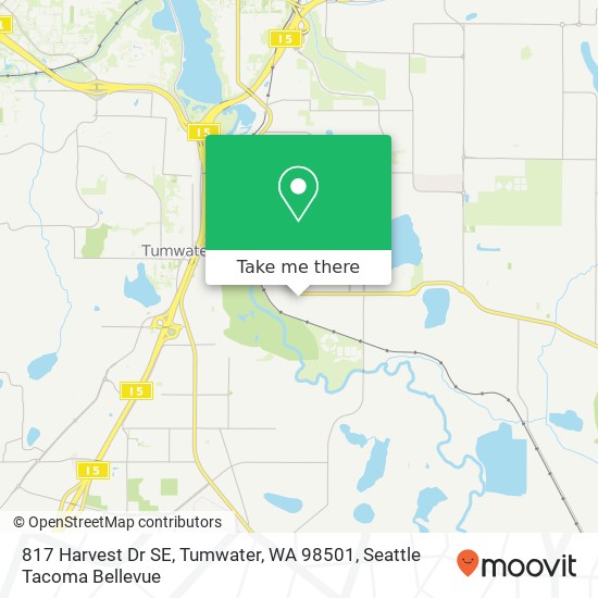 817 Harvest Dr SE, Tumwater, WA 98501 map