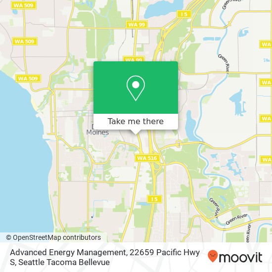 Mapa de Advanced Energy Management, 22659 Pacific Hwy S