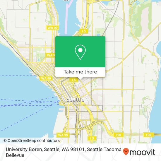 Mapa de University Boren, Seattle, WA 98101