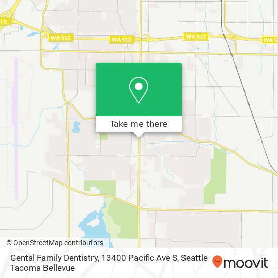 Mapa de Gental Family Dentistry, 13400 Pacific Ave S