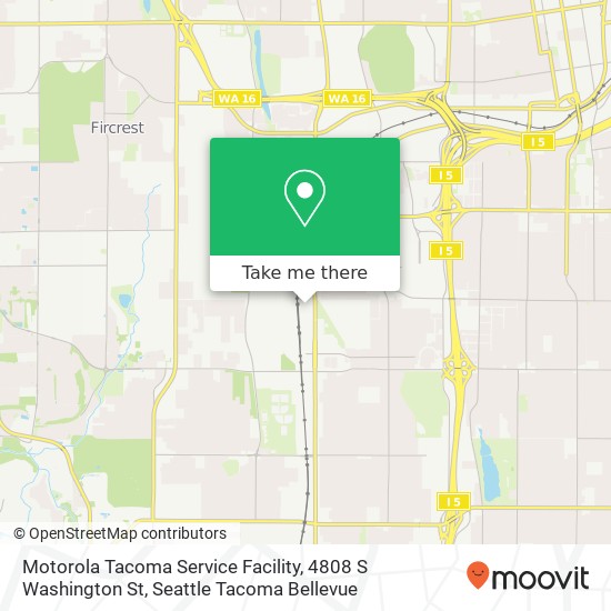Motorola Tacoma Service Facility, 4808 S Washington St map