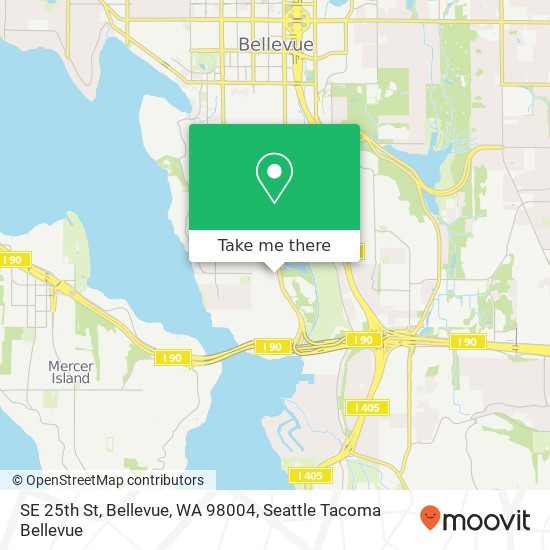Mapa de SE 25th St, Bellevue, WA 98004