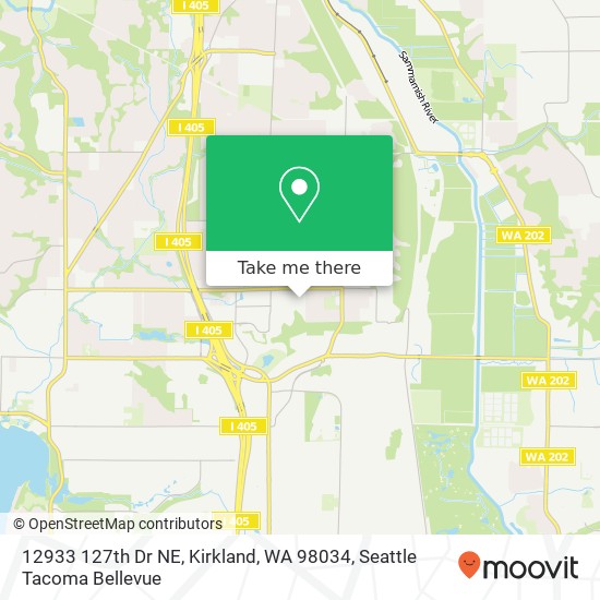 Mapa de 12933 127th Dr NE, Kirkland, WA 98034