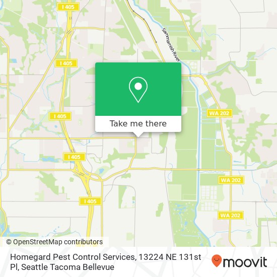 Mapa de Homegard Pest Control Services, 13224 NE 131st Pl