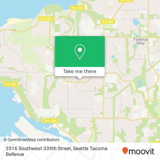 Mapa de 3516 Southwest 339th Street, 3516 SW 339th St, Federal Way, WA 98023, USA