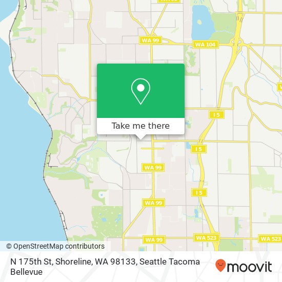 N 175th St, Shoreline, WA 98133 map