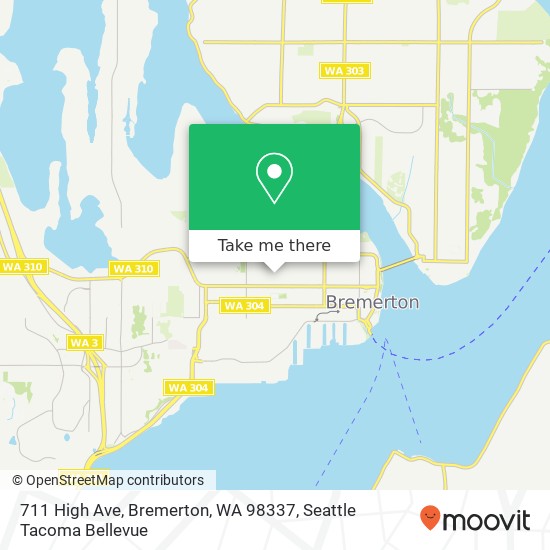 Mapa de 711 High Ave, Bremerton, WA 98337