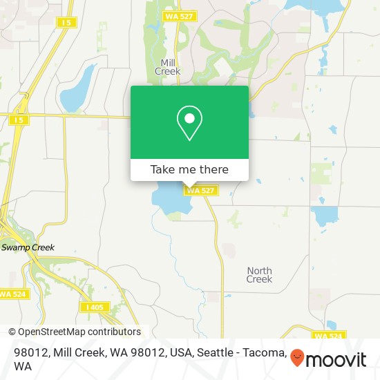 Mapa de 98012, Mill Creek, WA 98012, USA