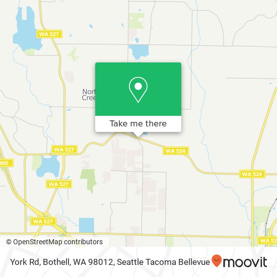 York Rd, Bothell, WA 98012 map