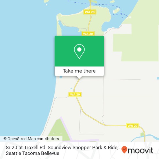 Mapa de Sr 20 at Troxell Rd: Soundview Shopper Park & Ride