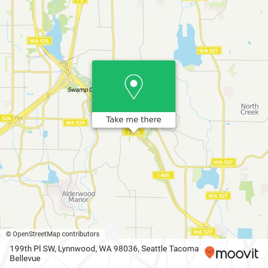 Mapa de 199th Pl SW, Lynnwood, WA 98036